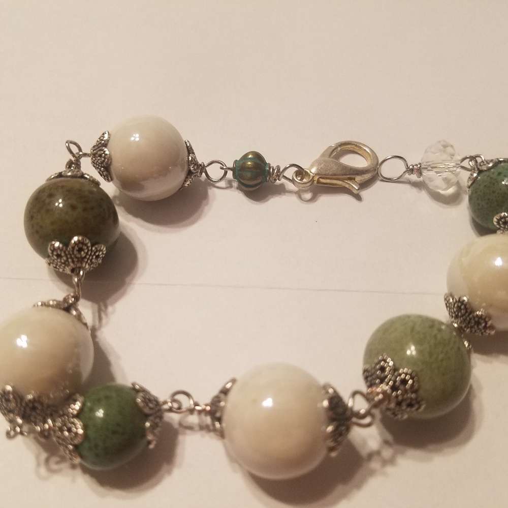 White & Green Bracelet